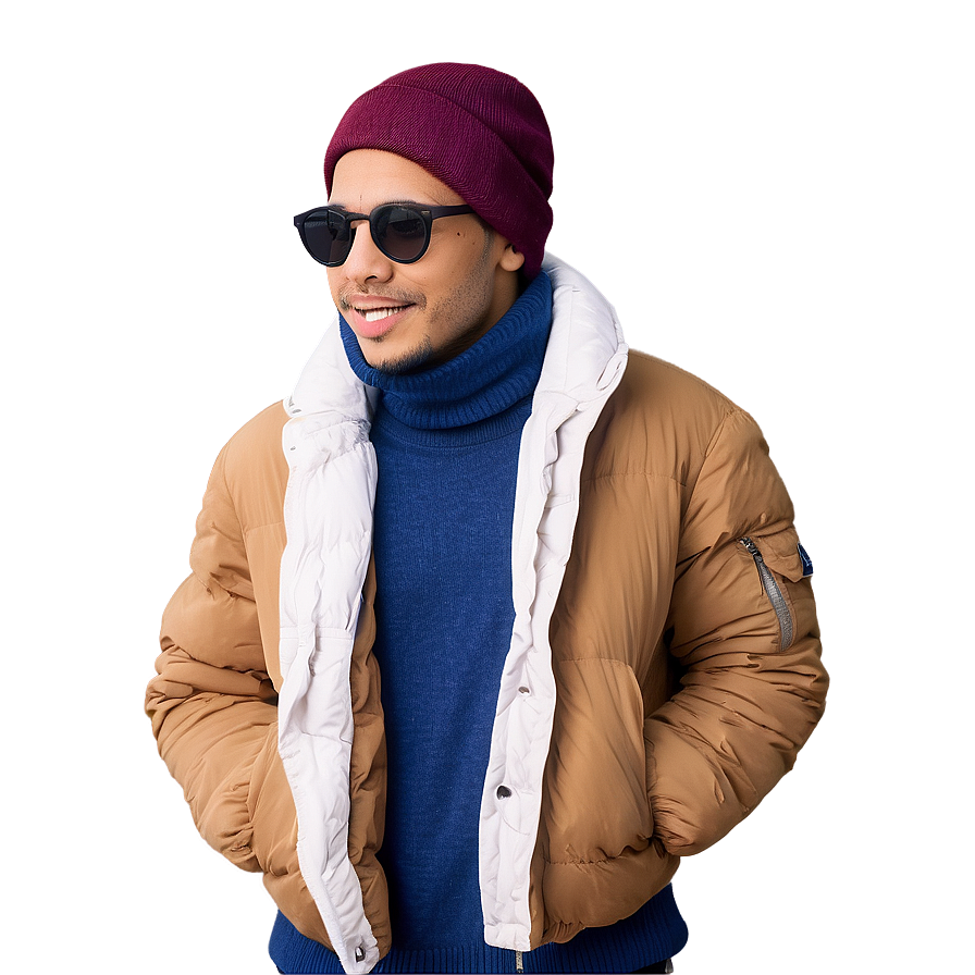 Cool Guy In Winter Clothes Png 06252024 PNG image