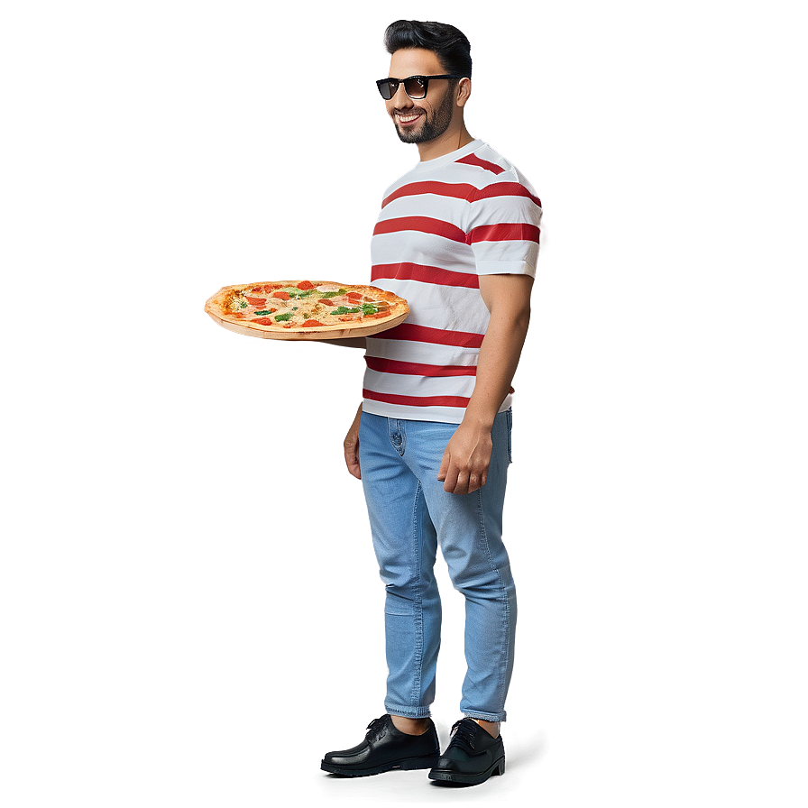 Cool Guy With A Pizza Png Kqd PNG image