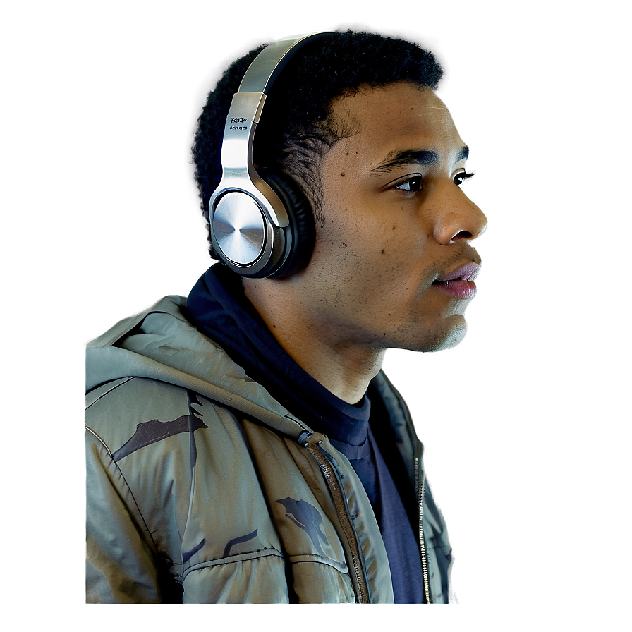 Cool Guy With Headphones Png 06252024 PNG image