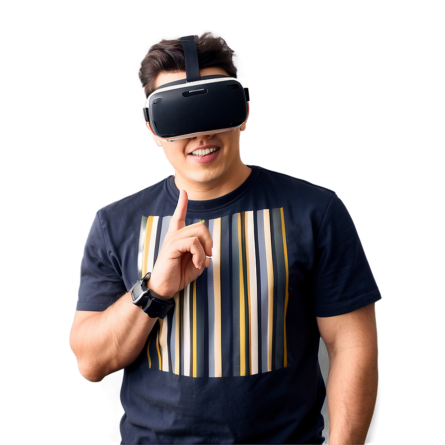 Cool Guy With Virtual Reality Png 06252024 PNG image