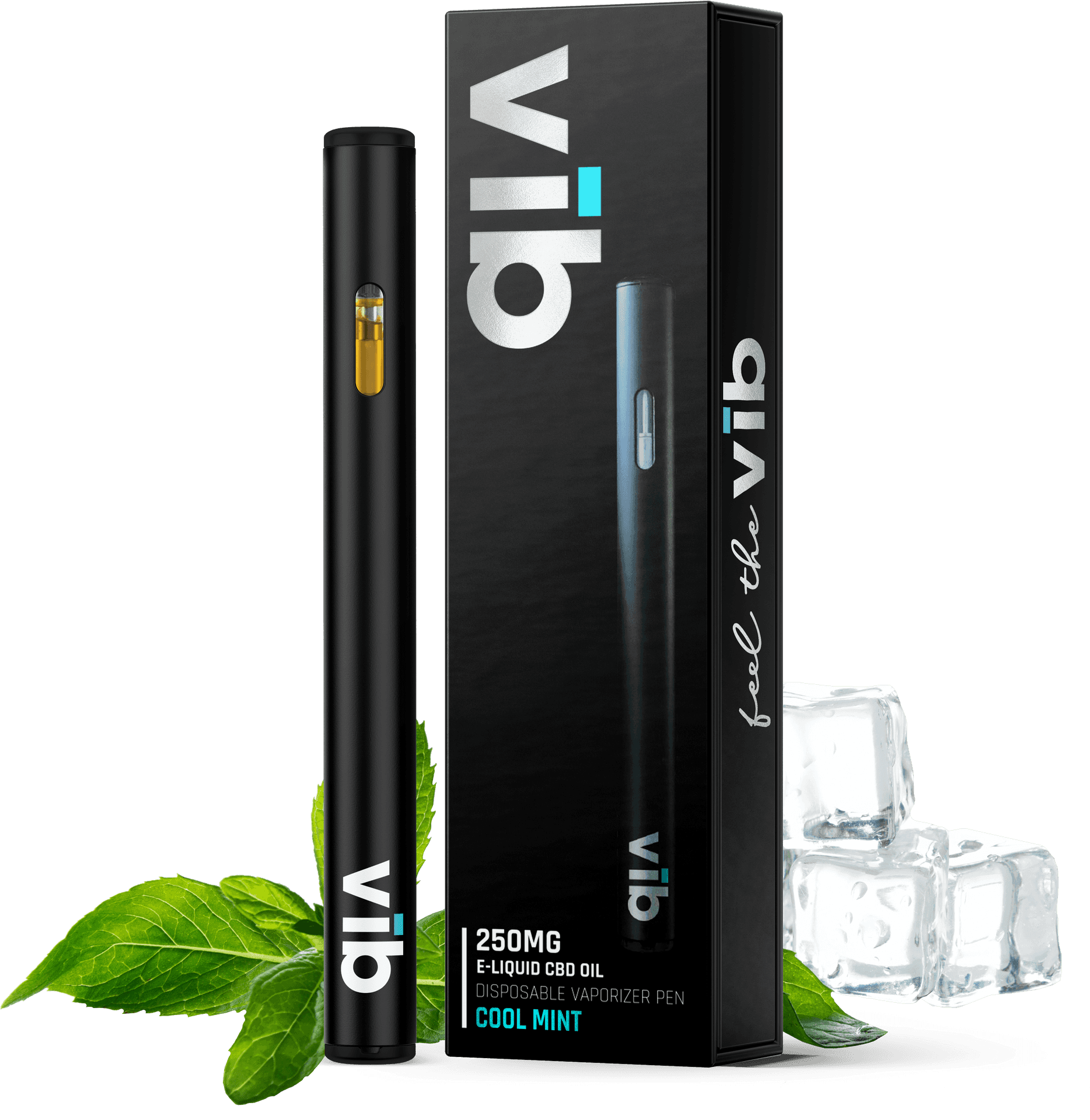 Cool Mint C B D Oil Vape Pen Product Presentation PNG image