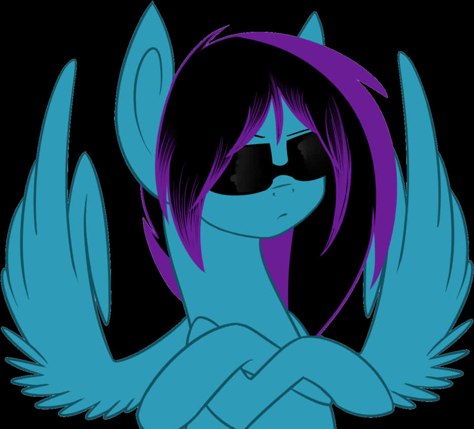 Cool_ Pegasus_ Character_ Gesture PNG image