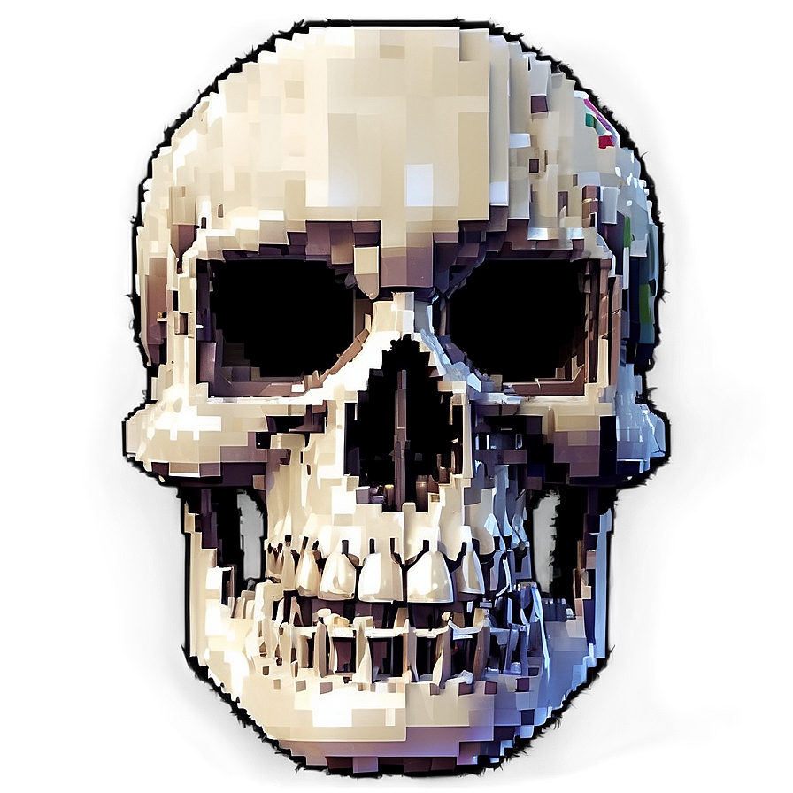 Cool Pixelated Skull Png Dvo PNG image