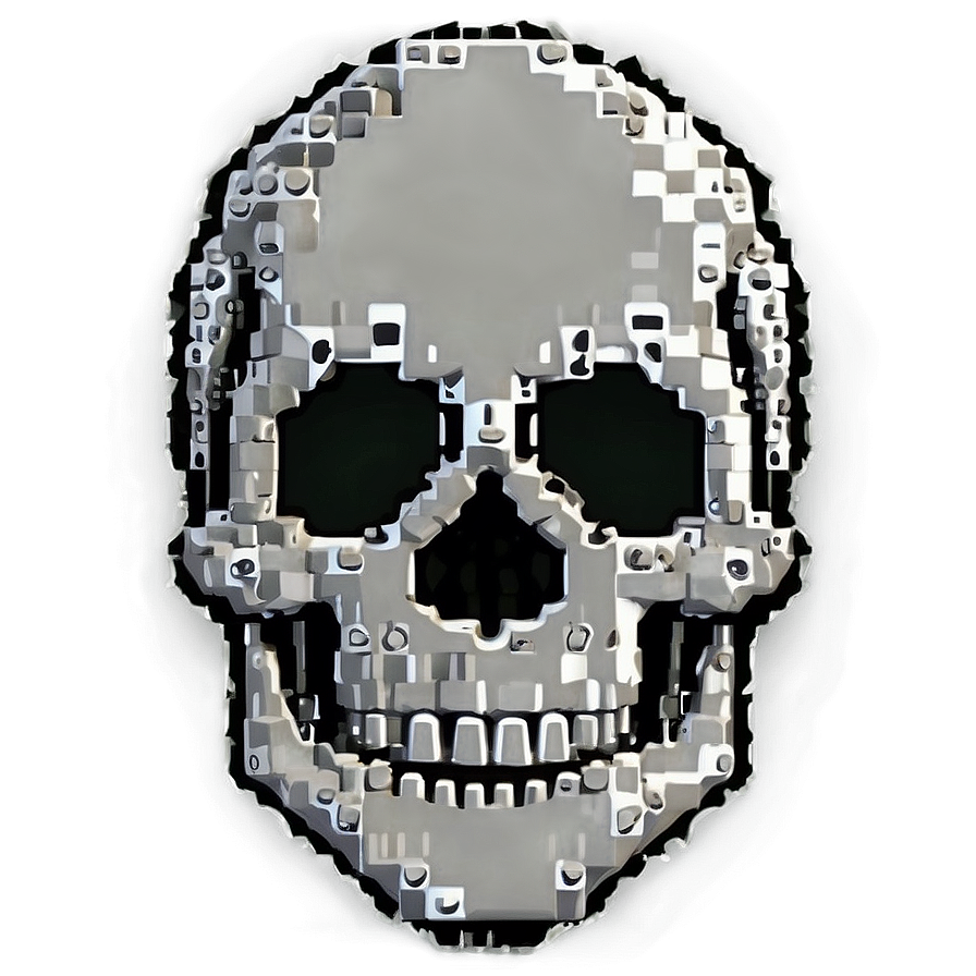 Cool Pixelated Skull Png Ybr PNG image