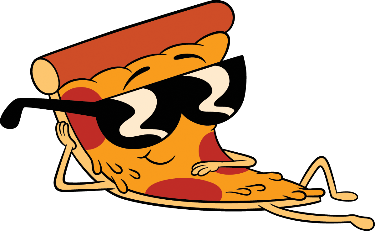 Cool Pizza Slice Cartoon Character PNG image