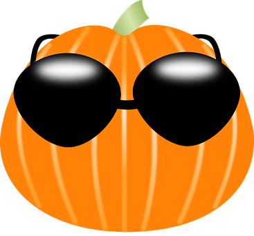 Cool Pumpkin With Sunglasses PNG image