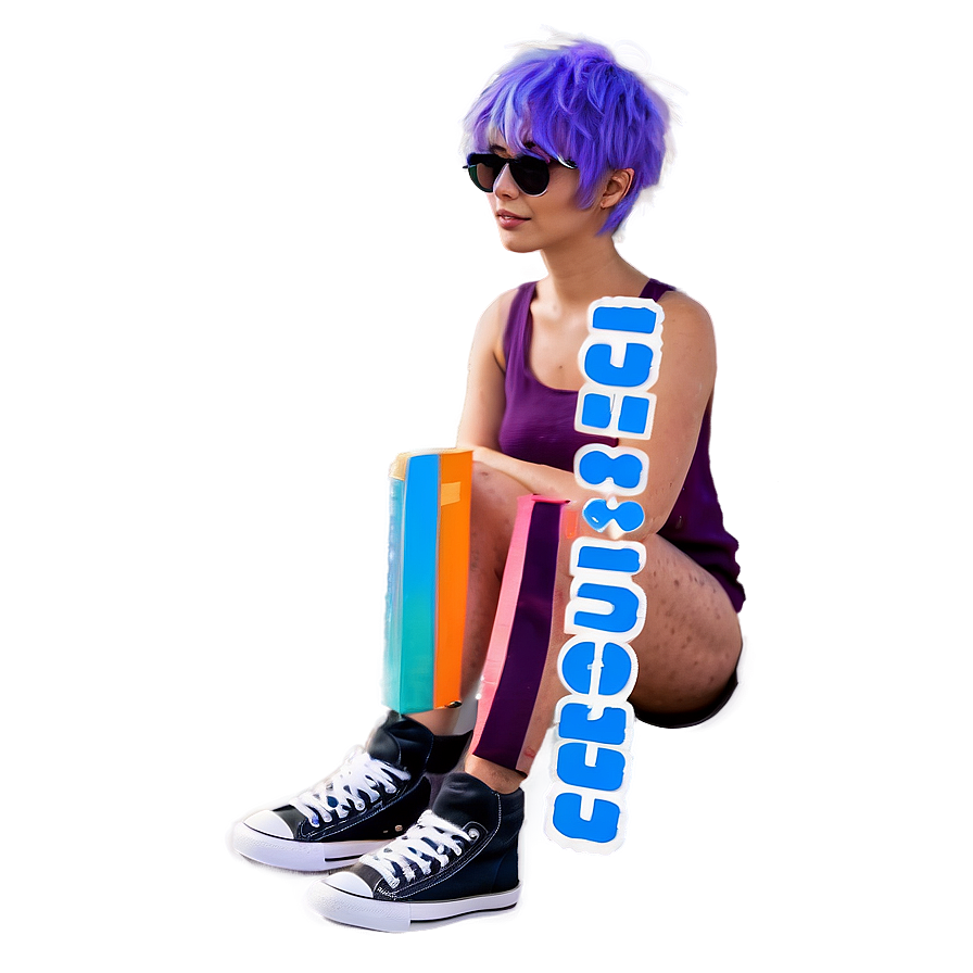 Cool Purple Hair Dude Png Jtj PNG image