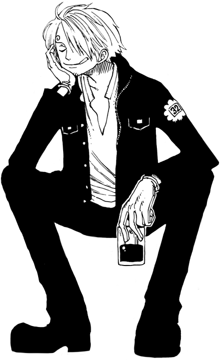 Cool Sanji One Piece Character PNG image