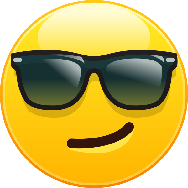 Cool Smiley Emojiwith Sunglasses PNG image