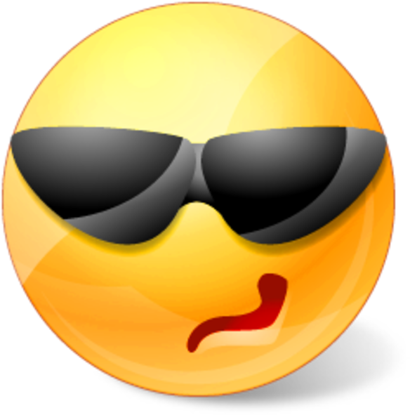 Cool Smiley Emojiwith Sunglasses PNG image