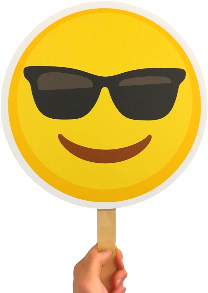 Cool Smiley Face Fan PNG image