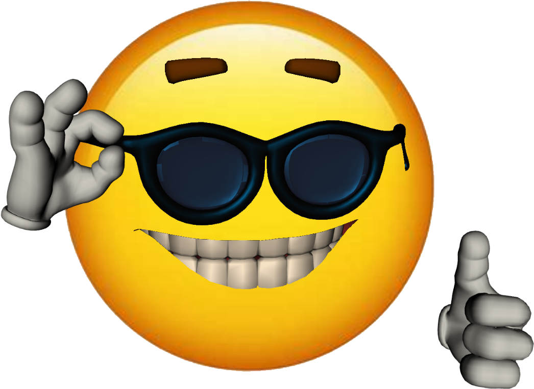 Cool_ Smiley_ Face_with_ Sunglasses PNG image