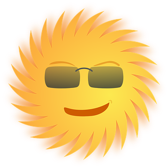 Cool_ Smiling_ Sun_ Emoji PNG image