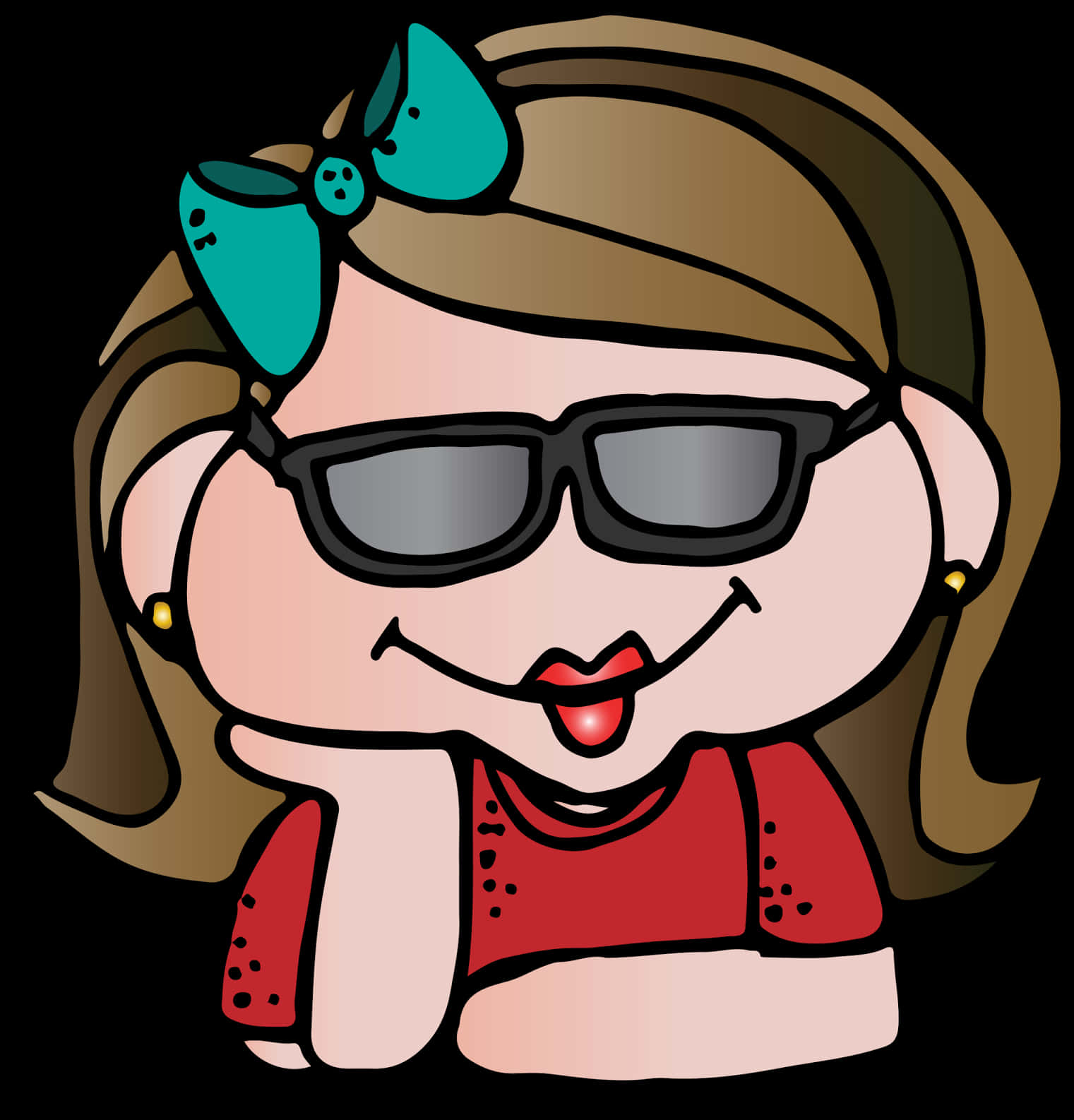 Cool Teacher Cartoon Character PNG image