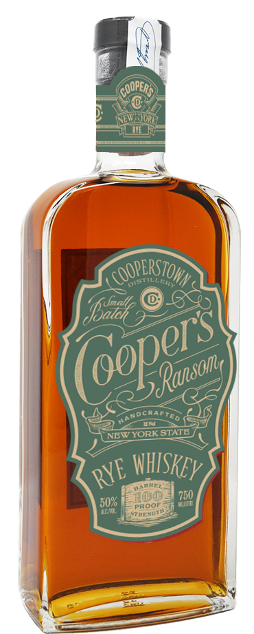 Coopers Ransom Rye Whiskey Bottle PNG image