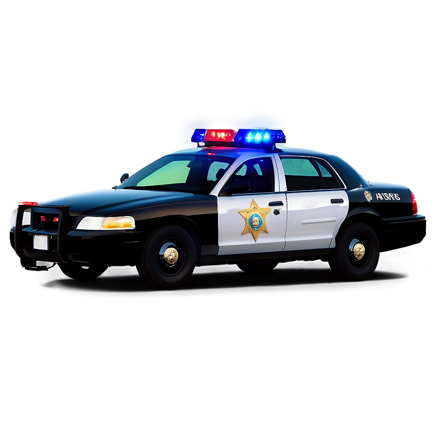 Cop Car With Lights Png 06132024 PNG image