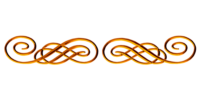Copper Celtic Knotwork Art PNG image