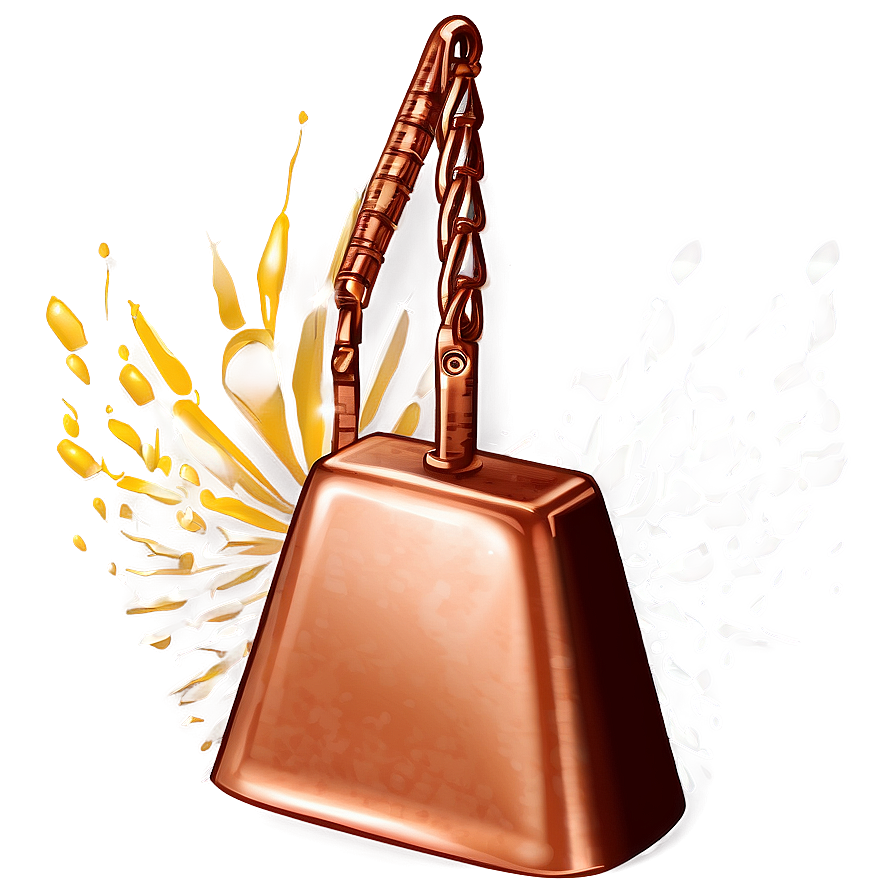 Copper Cowbell Graphic Png 06132024 PNG image