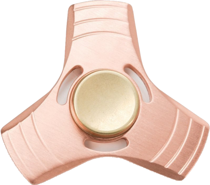 Copper Fidget Spinner Top View PNG image