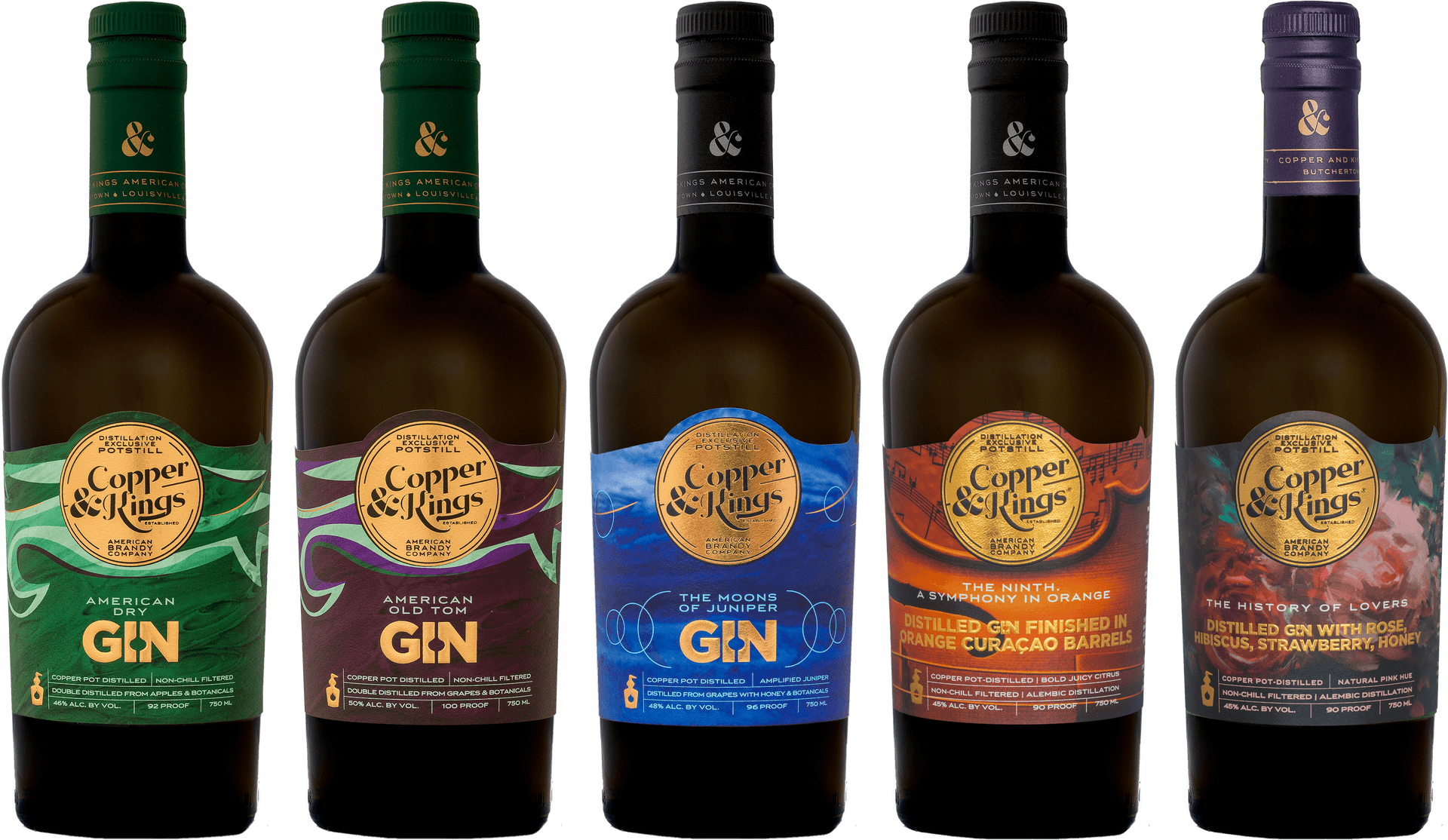 Copper Kings Gin Collection PNG image