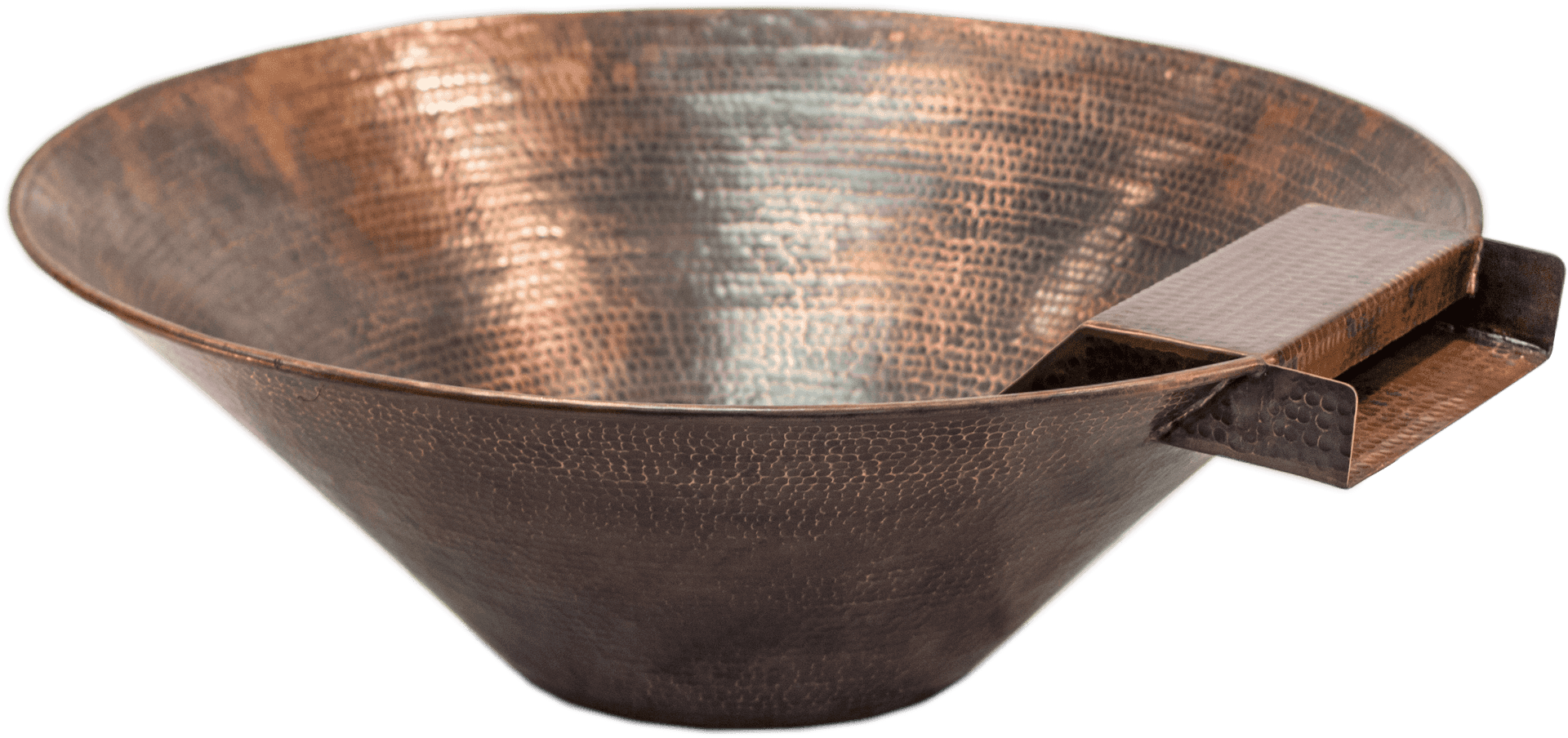 Copper Mixing Bowlwith Handle PNG image