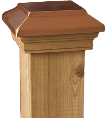 Copper Post Cap Wooden Column PNG image