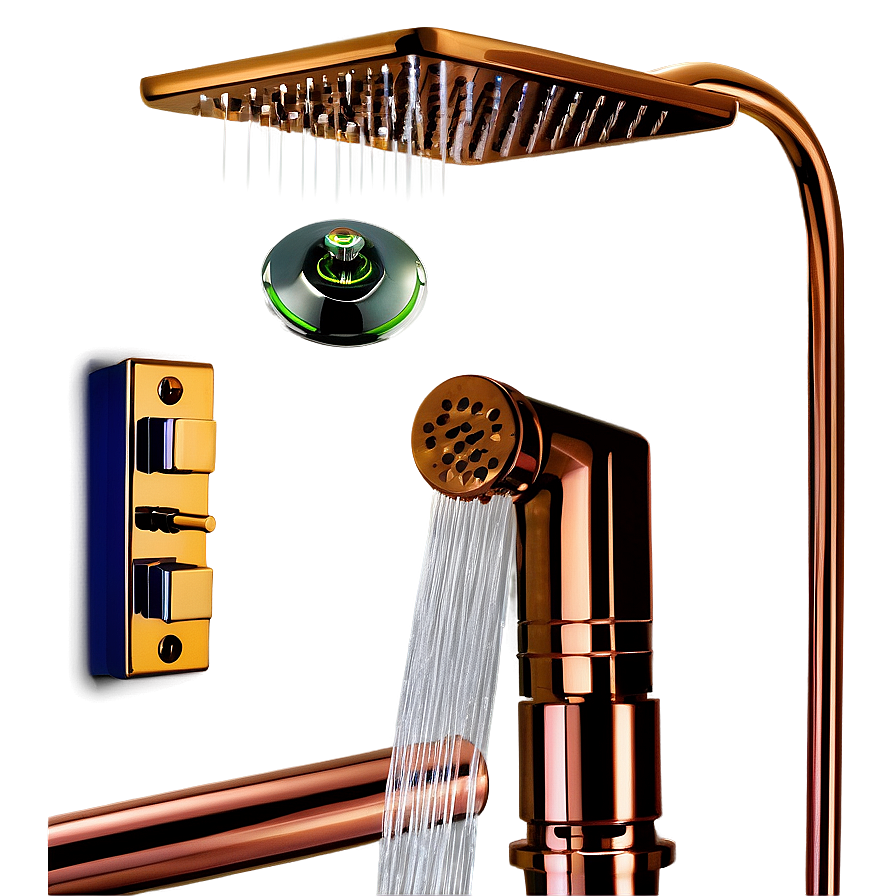 Copper Shower System Png 05232024 PNG image