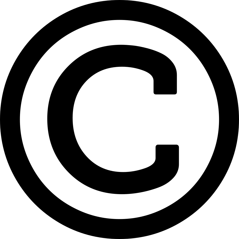 Copyright Symbol Black PNG image