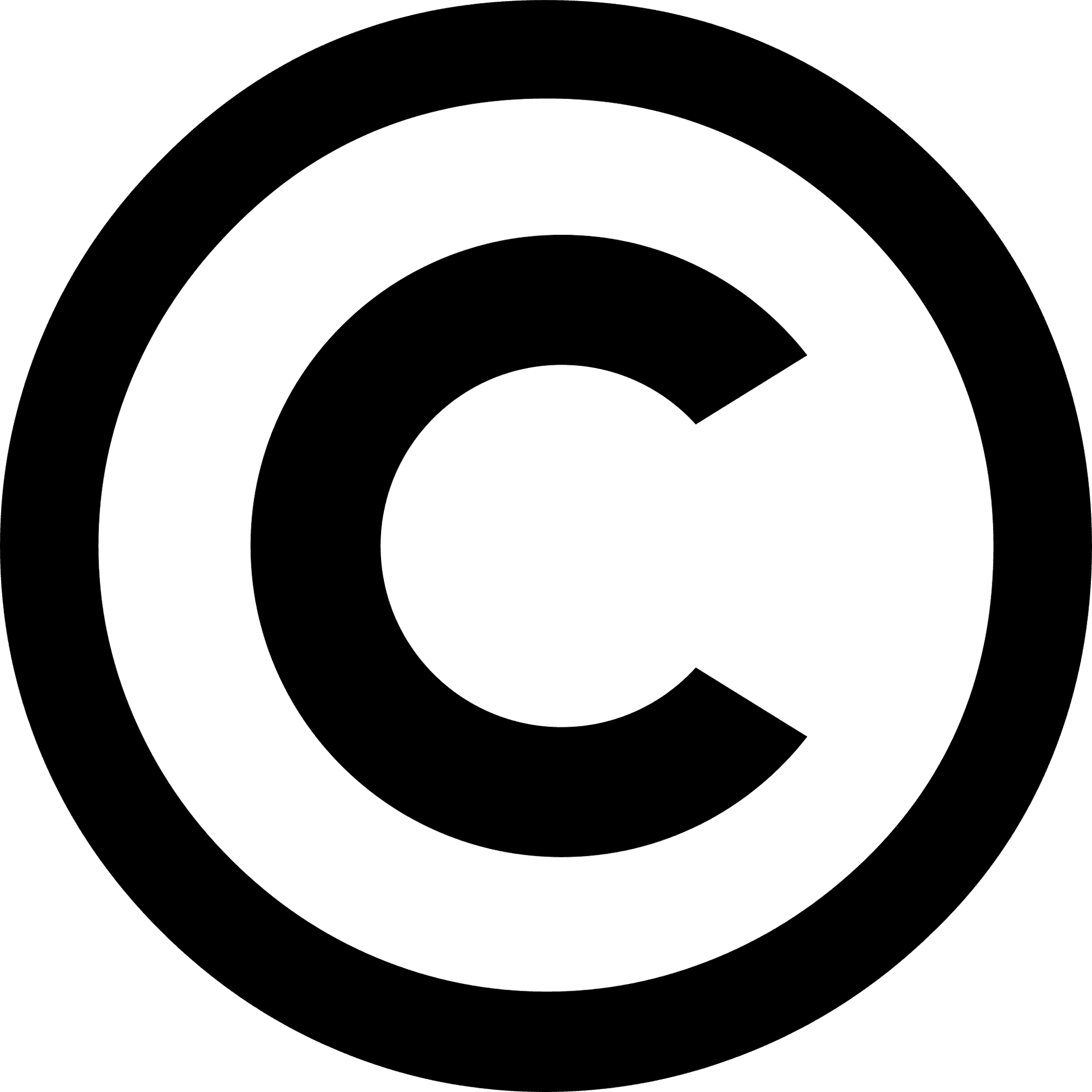 Copyright Symbol Black Background PNG image