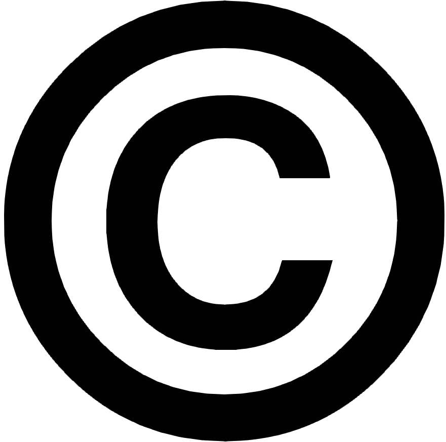 Copyright Symbol Blackand White PNG image