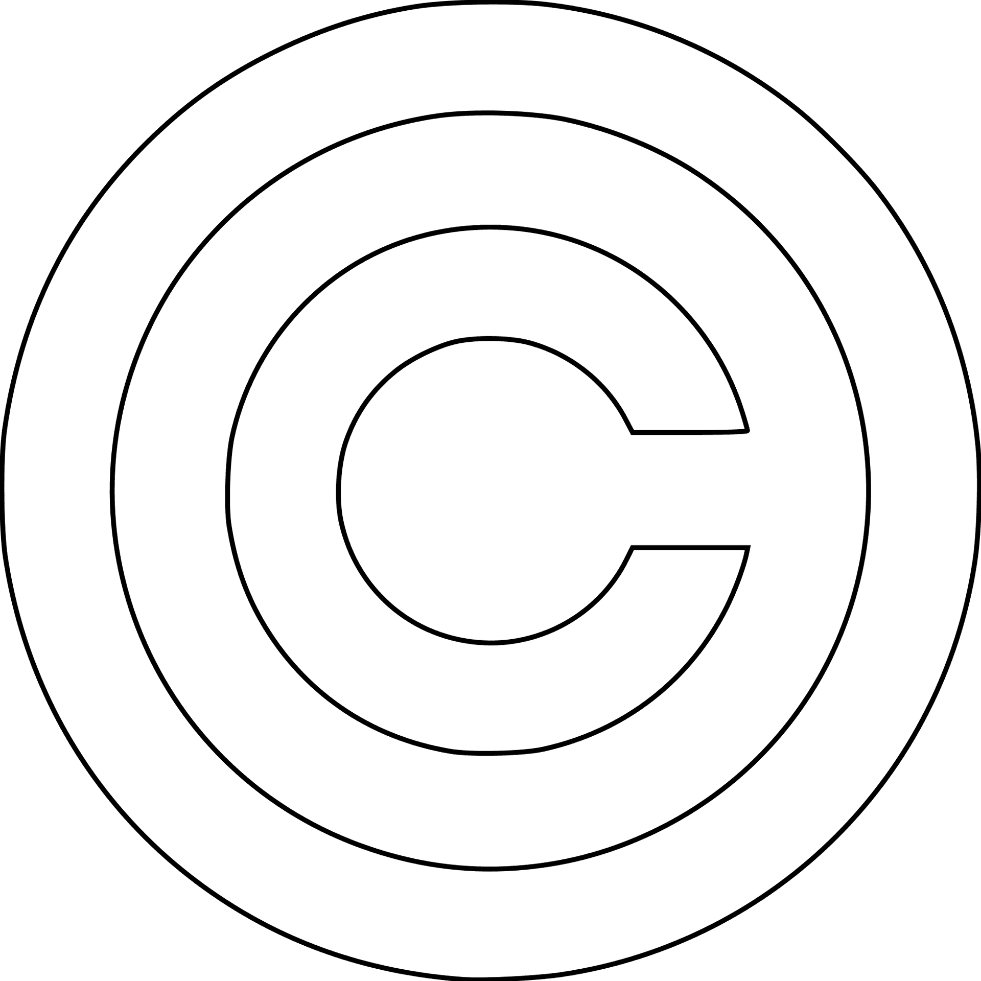 Copyright Symbol Classic PNG image