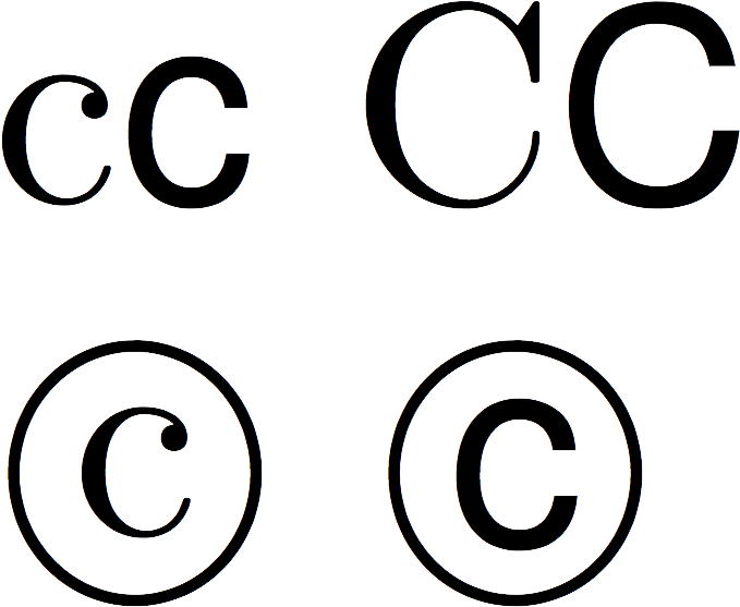 Copyright Symbols Variations PNG image