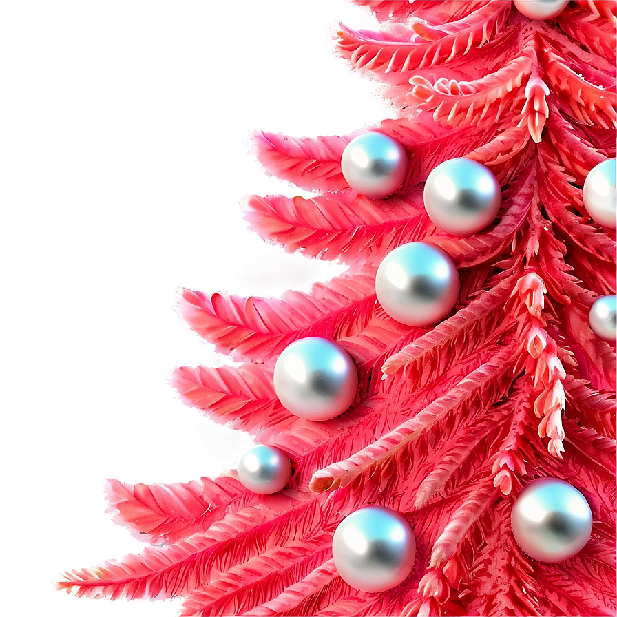 Coral Pink Christmas Tree Png Osy PNG image