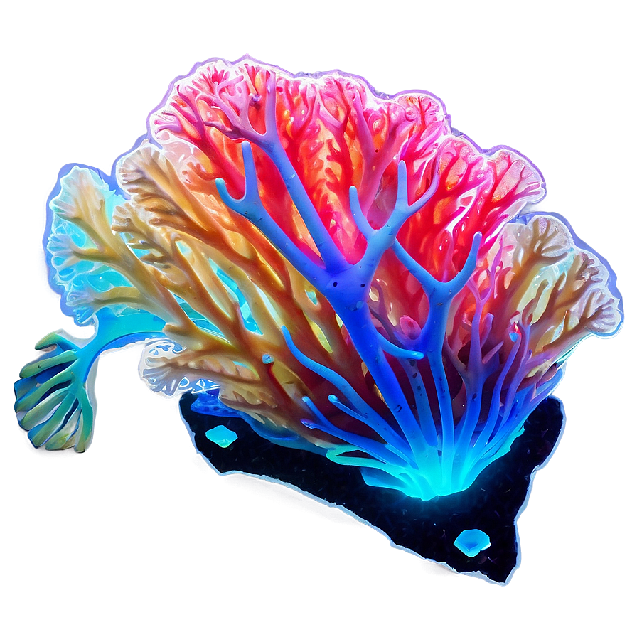 Coral Reef Bioluminescence Png Dfg PNG image