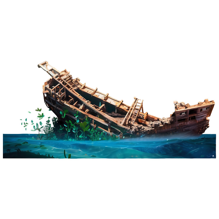 Coral Reef Shipwreck Scene Png 78 PNG image