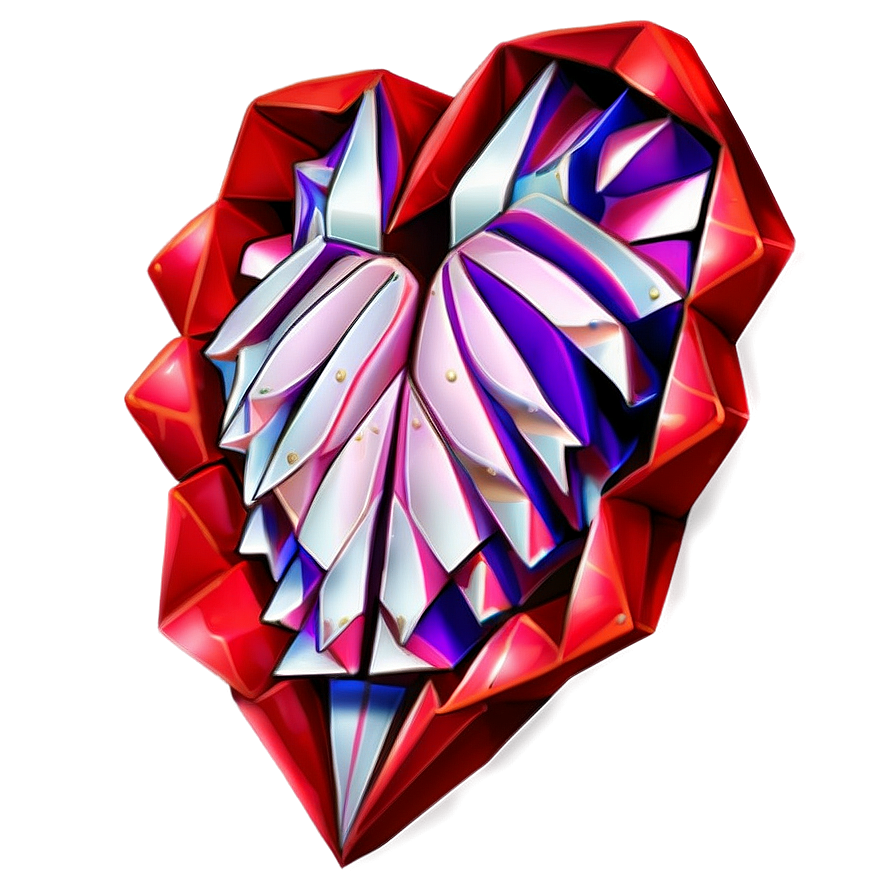 Corazon Origami Style Png Qim34 PNG image