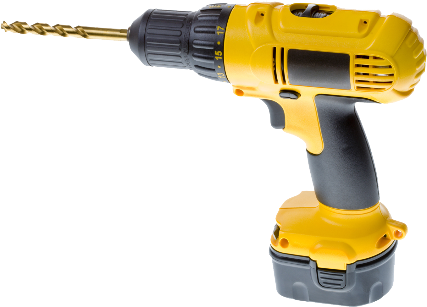 Cordless Power Drillwith Bit PNG image