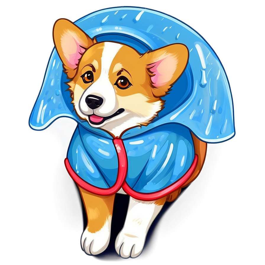 Corgi In Raincoat Png 05212024 PNG image