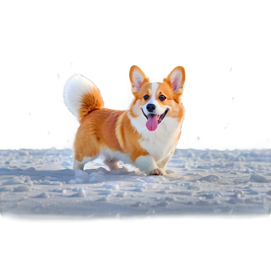 Corgi In Snow Png 05212024 PNG image