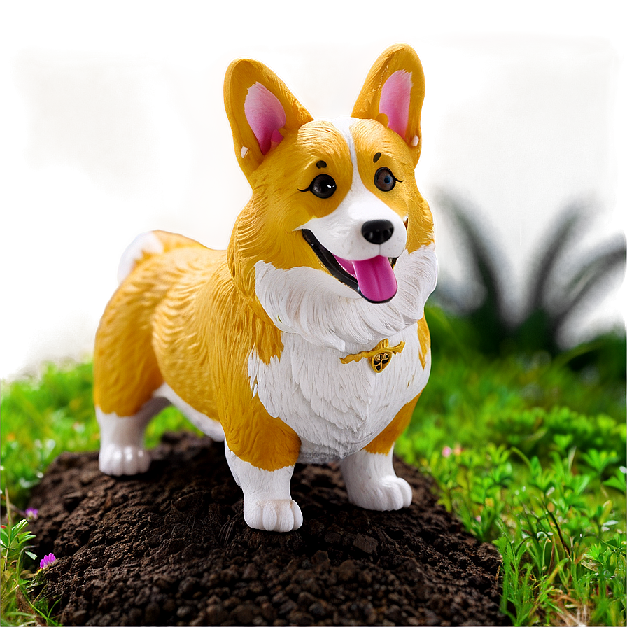 Corgi In The Garden Png Nih PNG image