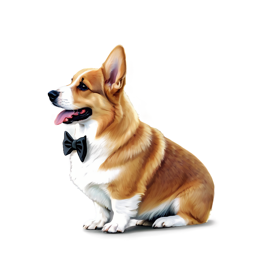 Corgi With Bowtie Png 05212024 PNG image