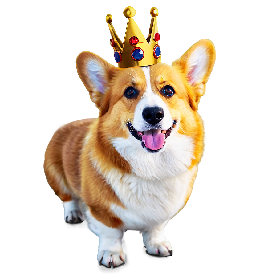 Corgi With Crown Png 05212024 PNG image