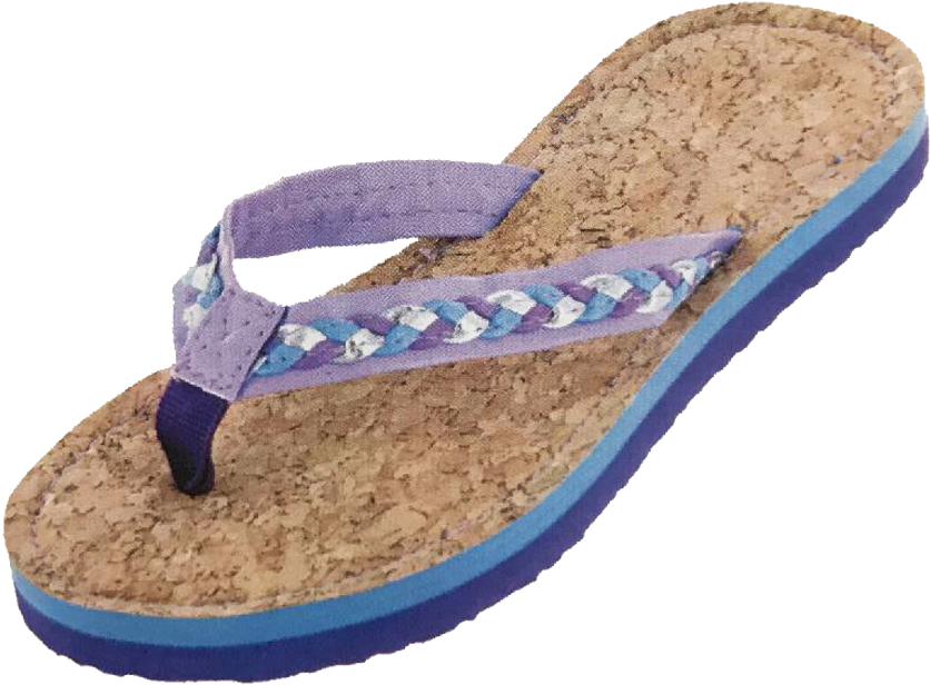 Cork Sole Flip Flop PNG image