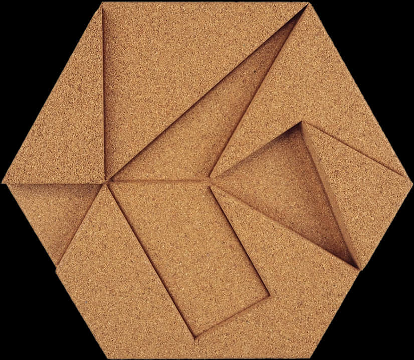 Corkboard Hexagon Puzzle Pattern PNG image