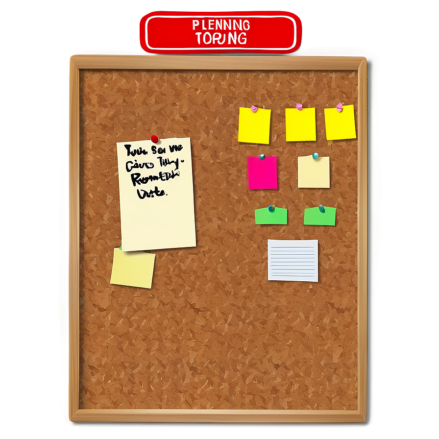 Corkboard Planning Board Png Cot98 PNG image