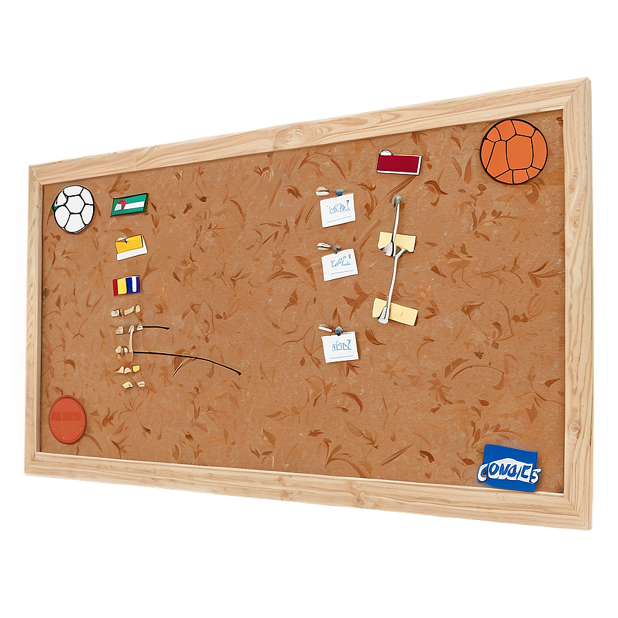 Corkboard With Goals Png 77 PNG image