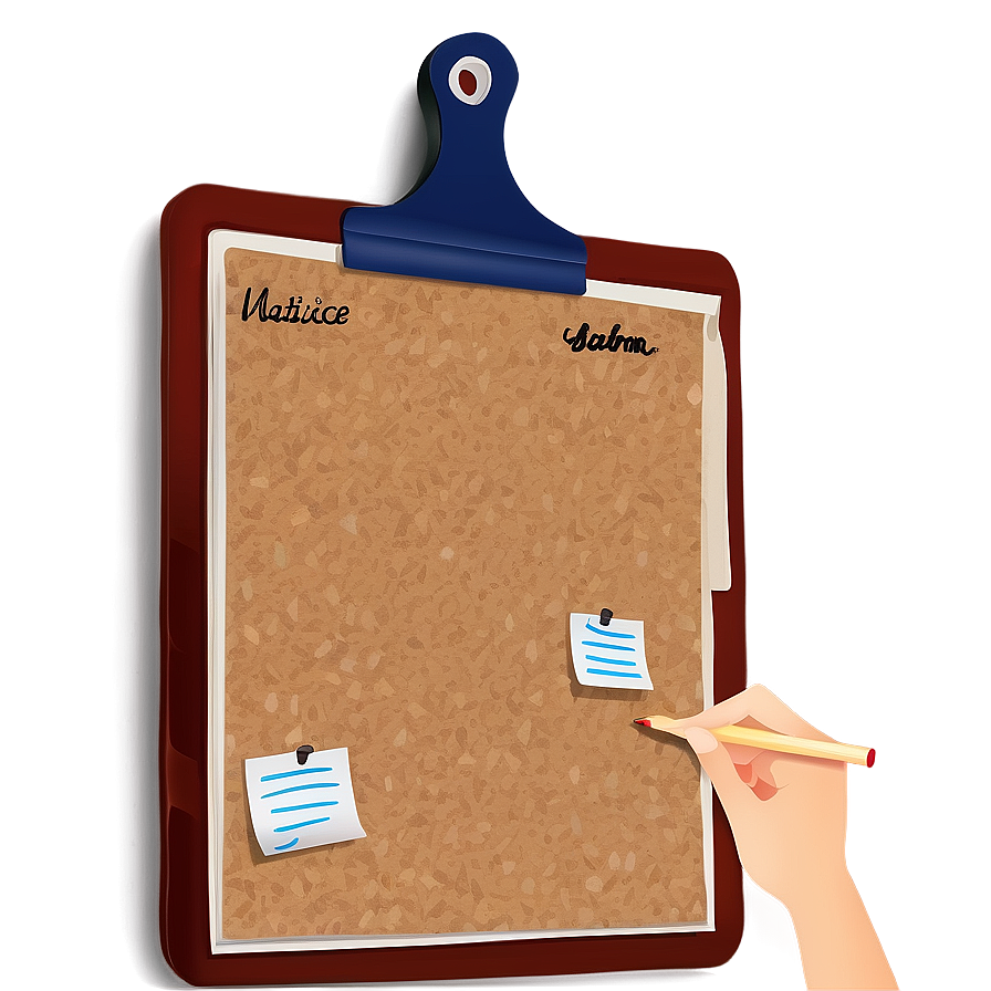 Corkboard With To-do List Png 06272024 PNG image