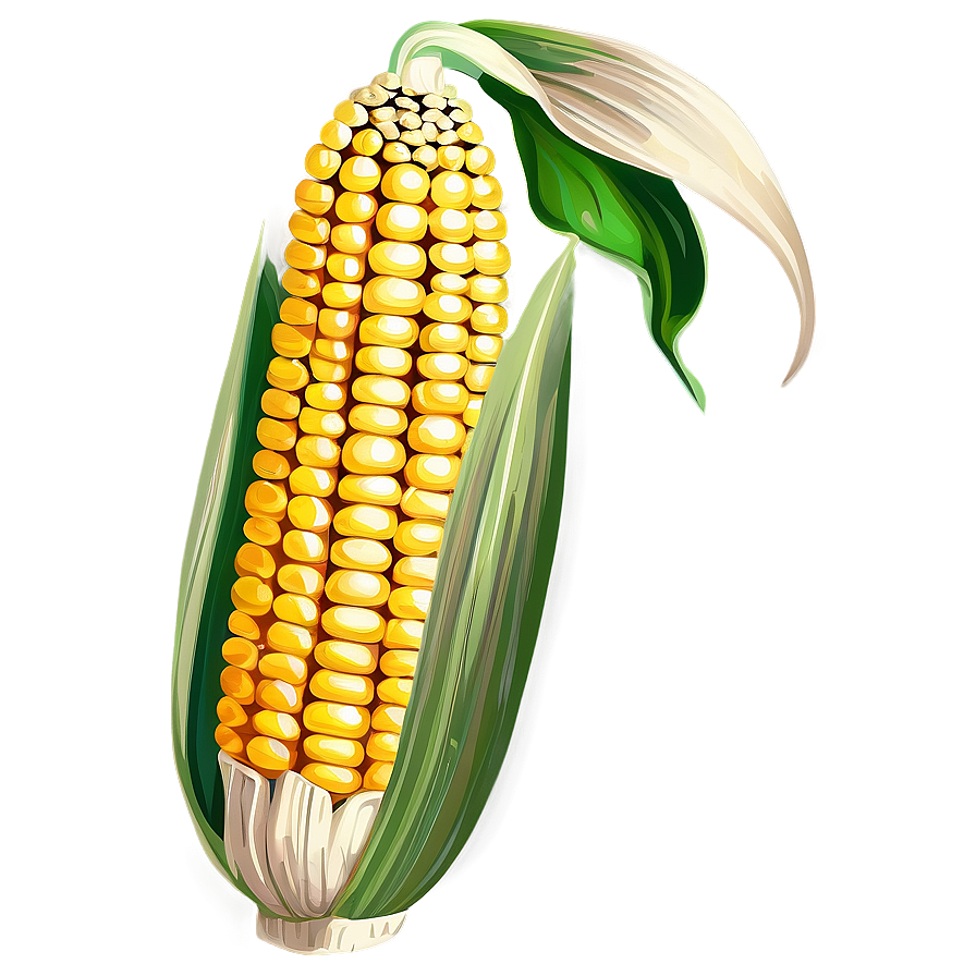 Corn Stalk Illustration Png 06122024 PNG image