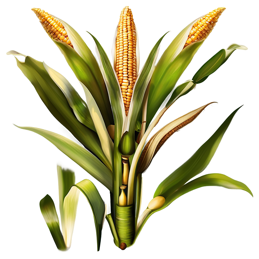 Corn Stalk In Field Png Vnx27 PNG image