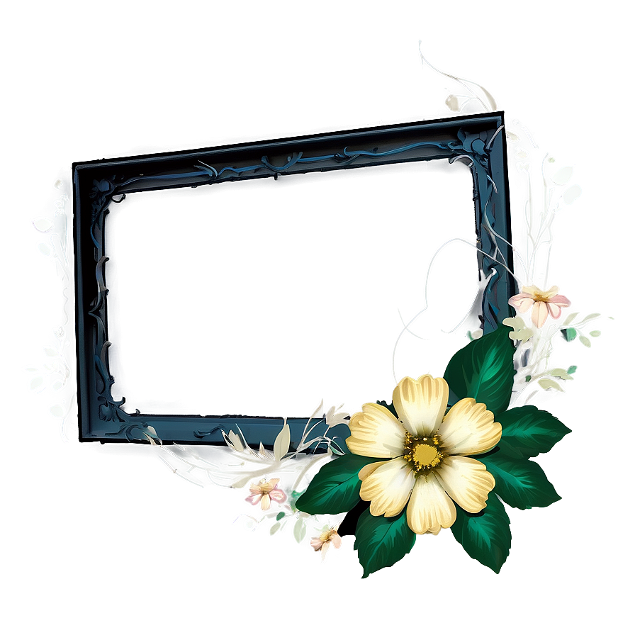 Corner Flower Frame Png 06272024 PNG image